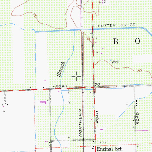 Topographic Map of Mendoza (historical), CA