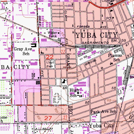 Topographic Map of Morley Park, CA