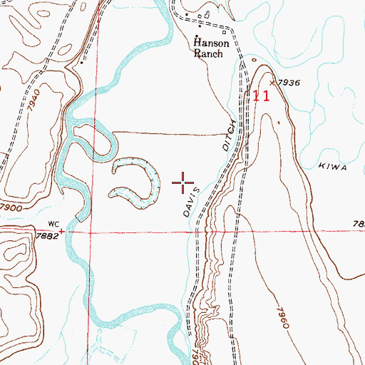 Topographic Map of Hanson Ranch, CO