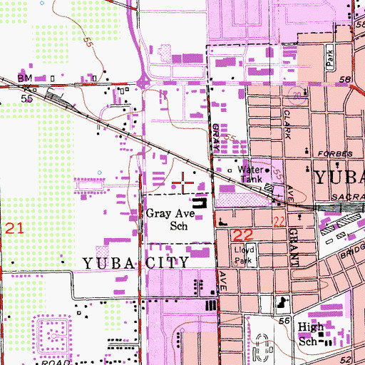 Topographic Map of Sam Brannan Park, CA