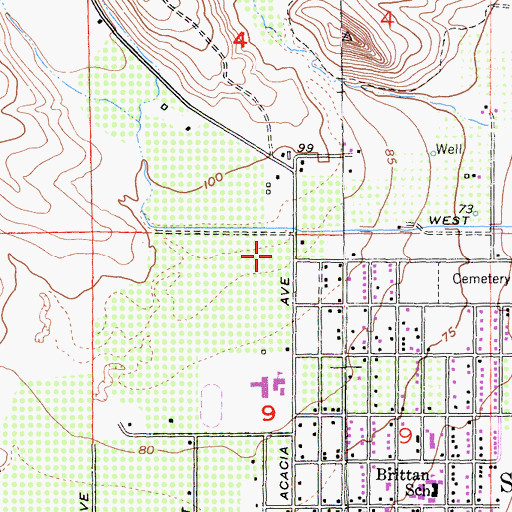Topographic Map of Sutter Assembly of God Church, CA
