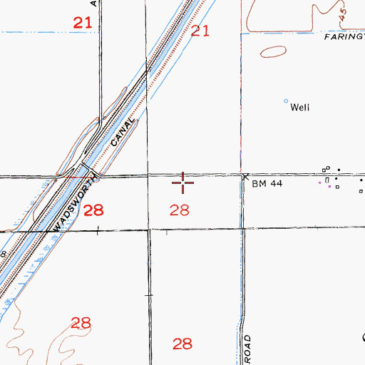 Topographic Map of Washington School (historical), CA
