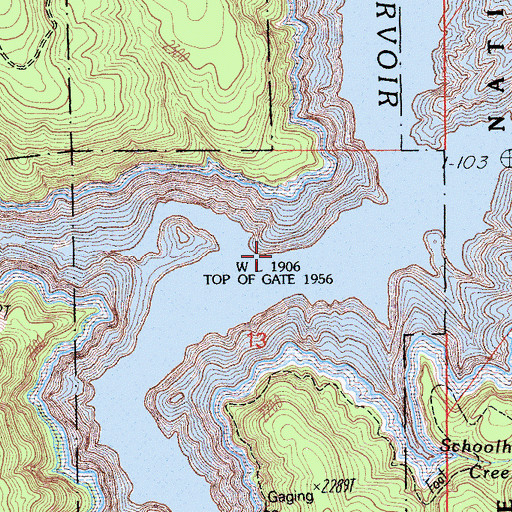 Topographic Map of Bullards Bar (historical), CA