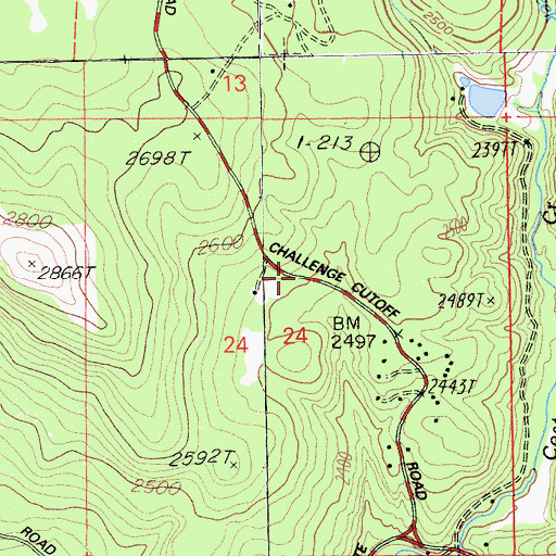Topographic Map of Clayton Ranch, CA