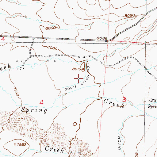 Topographic Map of Government Ditch Number 1, CO