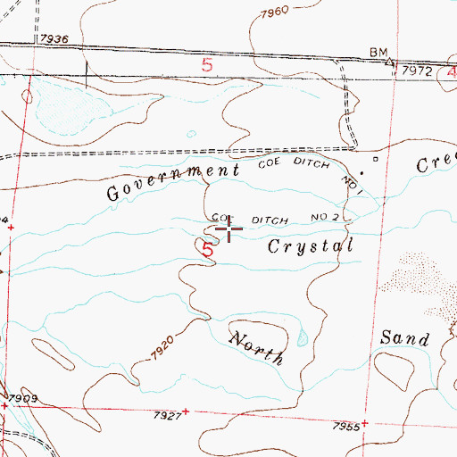Topographic Map of Coe Ditch Number 2, CO