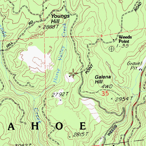 Topographic Map of Galena Hill (historical), CA