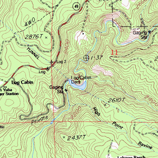 Topographic Map of Grizzly Creek, CA