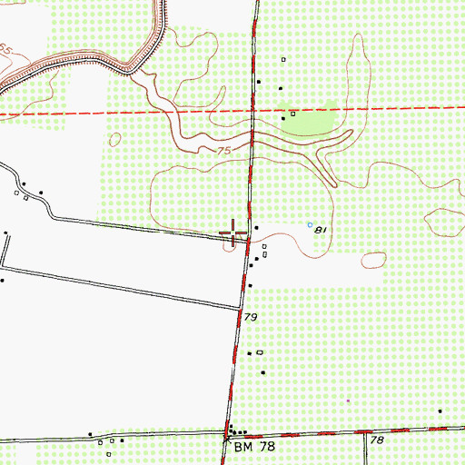 Topographic Map of Honcut School (historical), CA