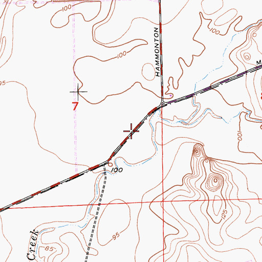 Topographic Map of Lanes Ranch (historical), CA