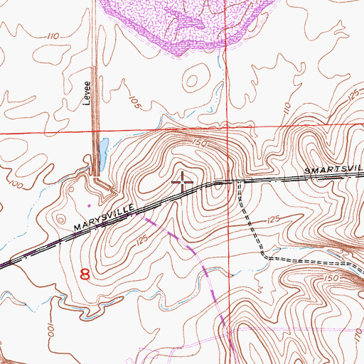Topographic Map of O'Briens Ranch (historical), CA