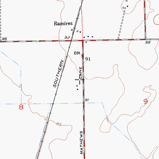 Topographic Map of Prairie School (historical), CA