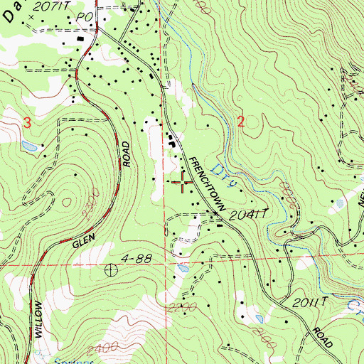 Topographic Map of Washington Mill (historical), CA