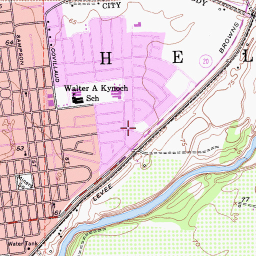 Topographic Map of Basin Park, CA