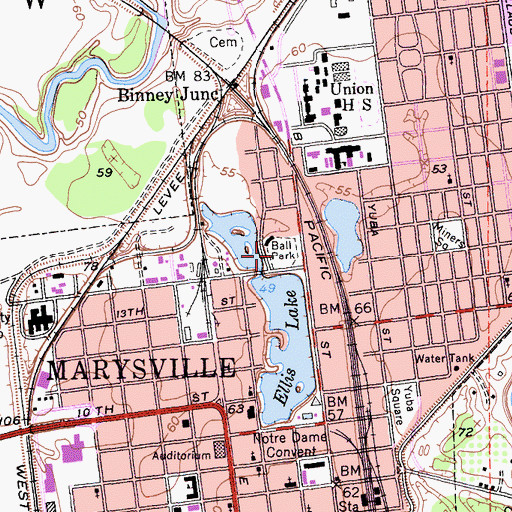 Topographic Map of Bryant Field, CA