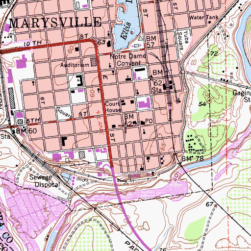 Topographic Map of Packard Library, CA