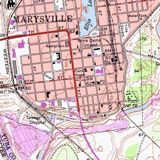 Topographic Map of The Castle, CA