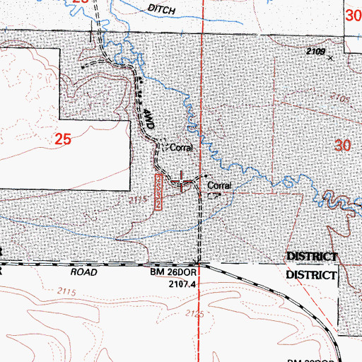 Topographic Map of Ford Ranch, CA