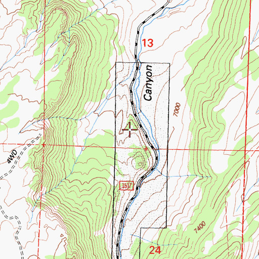 Topographic Map of Indian Ranch (historical), CA