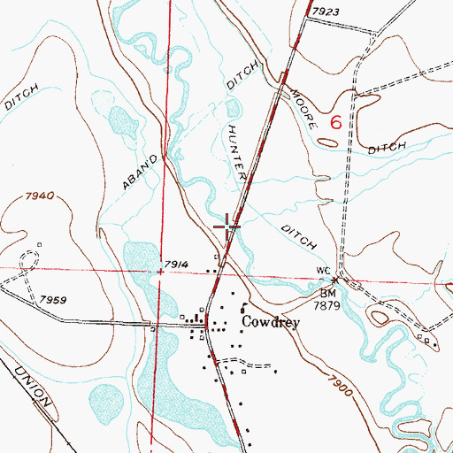 Topographic Map of Crystal Spring Creek, CO