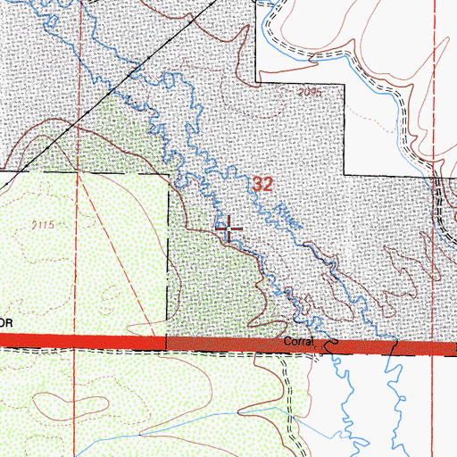 Topographic Map of Turners Ranch (historical), CA