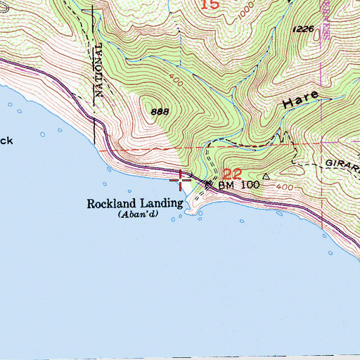 Topographic Map of Limekiln Canyon, CA