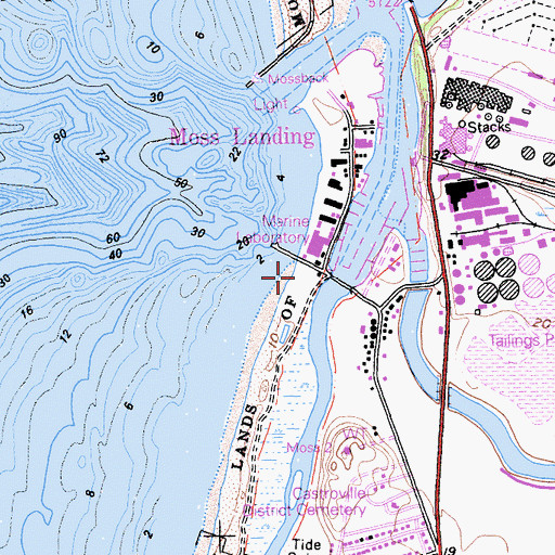 Topographic Map of Moss Landing Marine Laboratories, CA