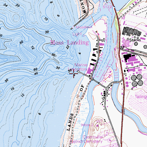 Topographic Map of Sandholdt Pier, CA