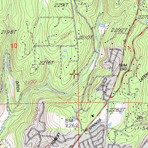 Topographic Map of Forest Spring (historical), CA