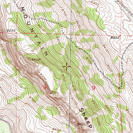 Topographic Map of Brands Ranch, CO