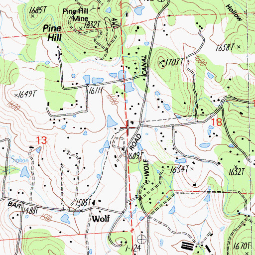 Topographic Map of Sweet Ranch (historical), CA