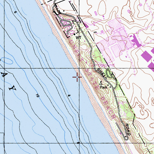 Topographic Map of Sunset Beach, CA