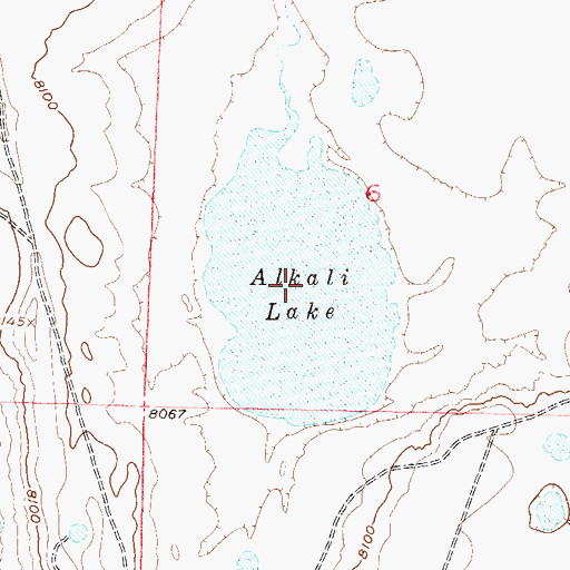 Topographic Map of Alkali Lake, CO