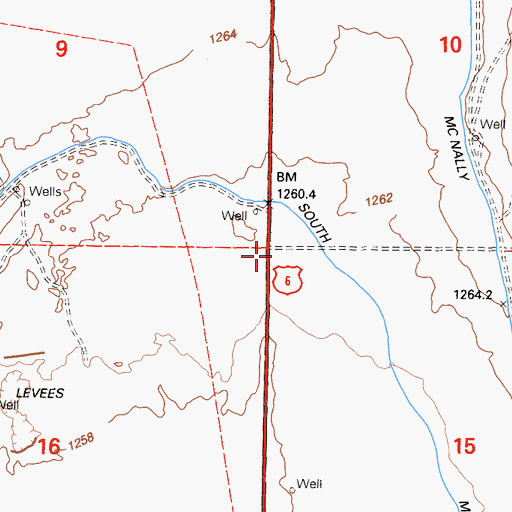 Topographic Map of North End School (historical), CA