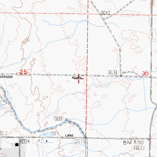 Topographic Map of Riverside School (historical), CA