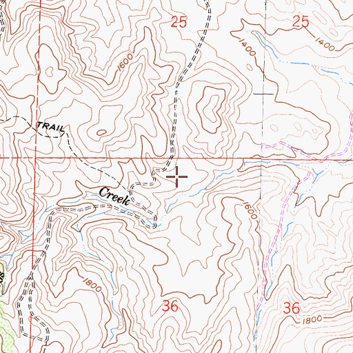 Topographic Map of Joe Santos Ranch (historical), CA