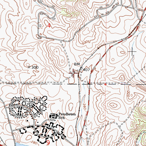 Topographic Map of De Luz Station (historical), CA