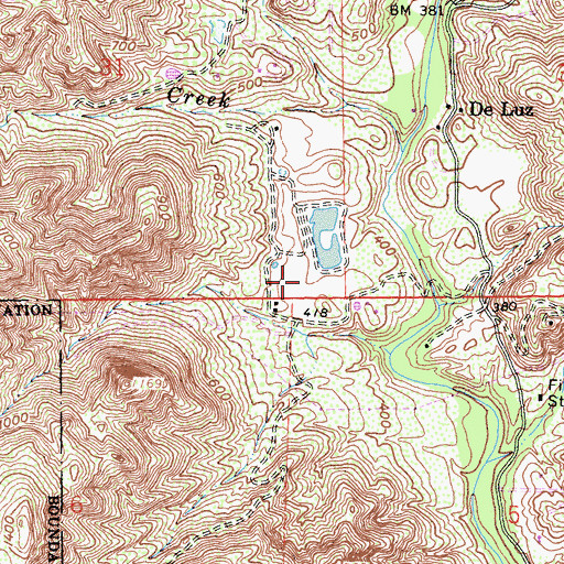 Topographic Map of Ferndale Ranch, CA