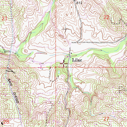 Topographic Map of Lilac Valley School (historical), CA