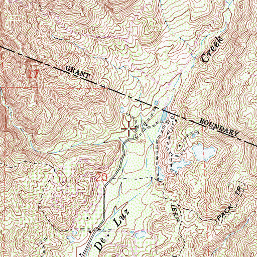 Topographic Map of Richman Ranch, CA