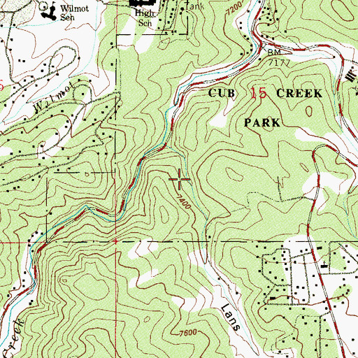Topographic Map of Evergreen Fluorite Deposit Mine, CO
