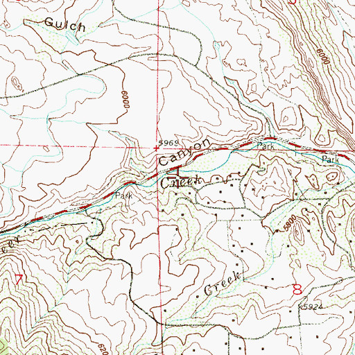 Topographic Map of Rock Products Number Two Quarry, CO