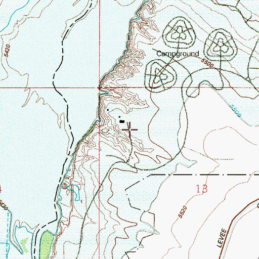 Topographic Map of Deer Creek Pit, CO