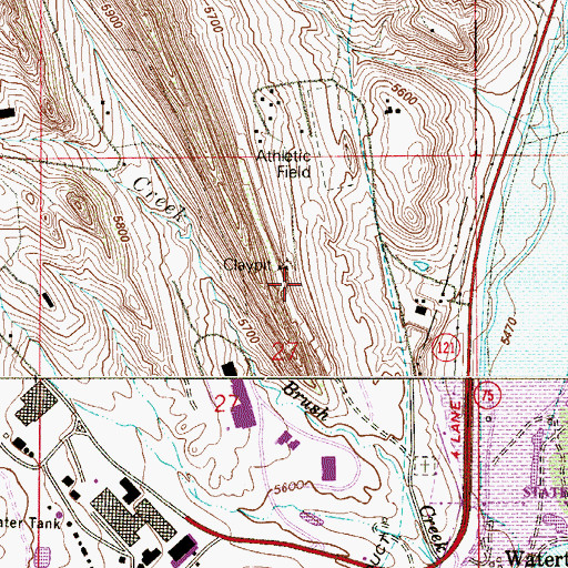 Topographic Map of New Hedley Mine, CO
