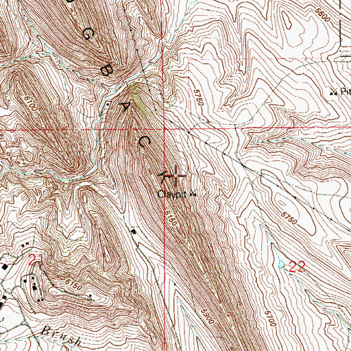 Topographic Map of Waterton Pit, CO