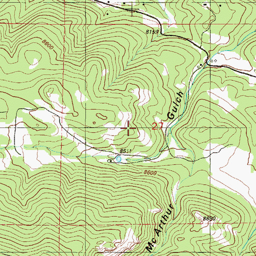 Topographic Map of Redskin Mines, CO