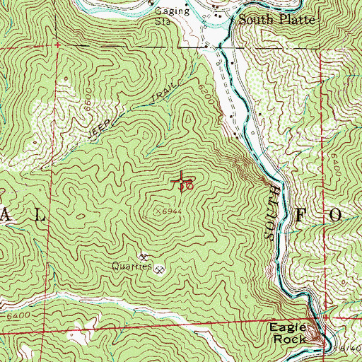 Topographic Map of White Cloud Pegmatite Mine, CO