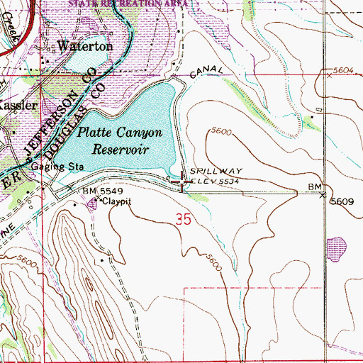 Topographic Map of Duke Pit, CO
