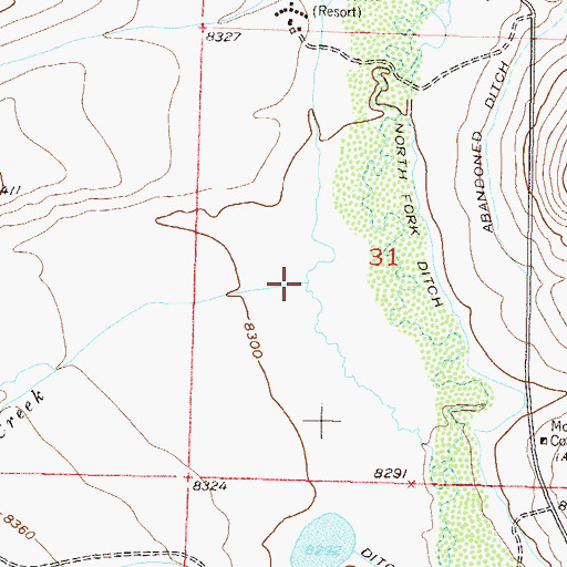 Topographic Map of Brown Creek, CO