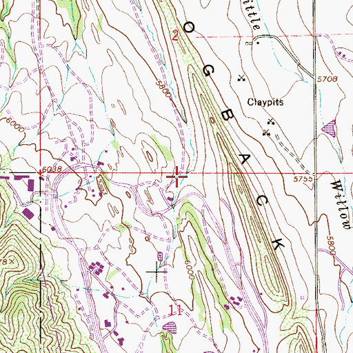 Topographic Map of Hillside Mine, CO